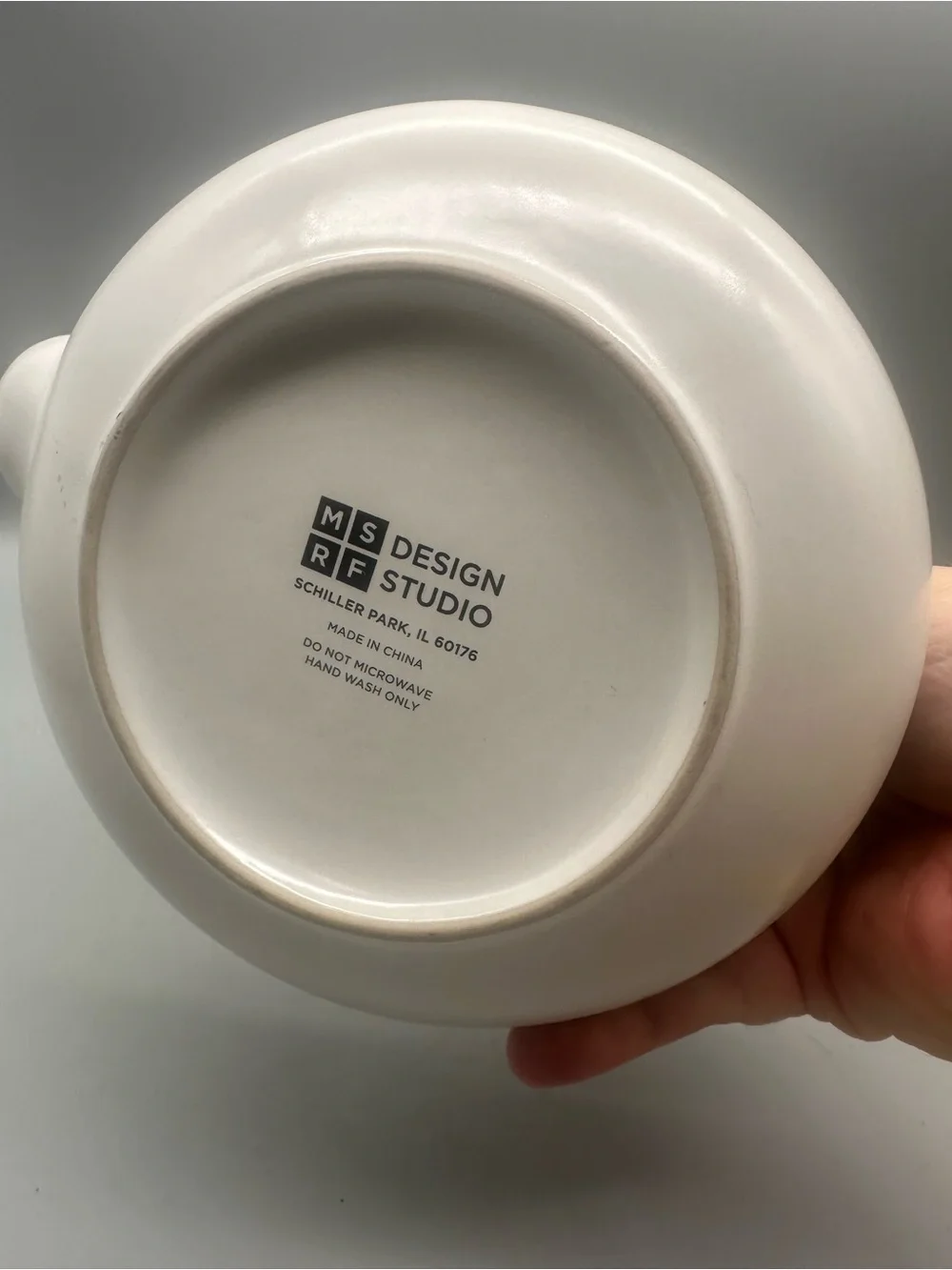 MSRF Design Studio White Ceramic Teapot